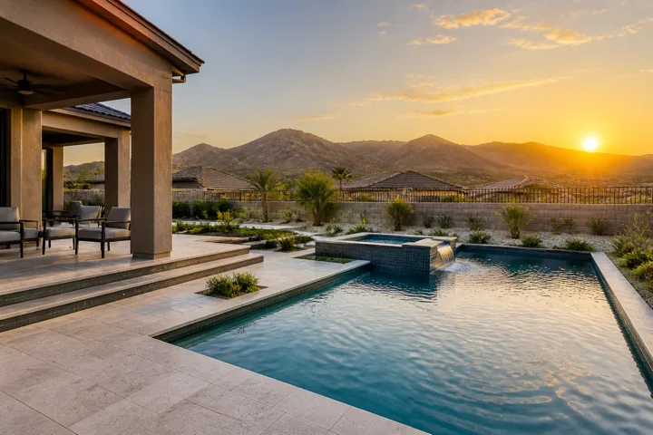 A pool maintained by Misfit Pool Services
